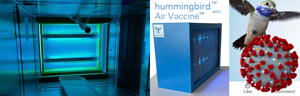 Hummingbird EQ Complete HVAC Air Purification, Indoor Air Quality & Management System with air vaccine